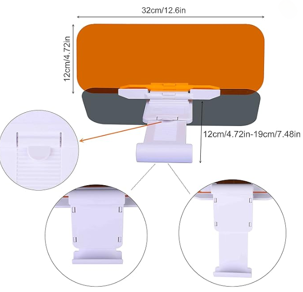 VISOR ANTIDESLUMBRANTE 2 EN 1 PARA COCHE – PROTECCIÓN DÍA Y NOCHE