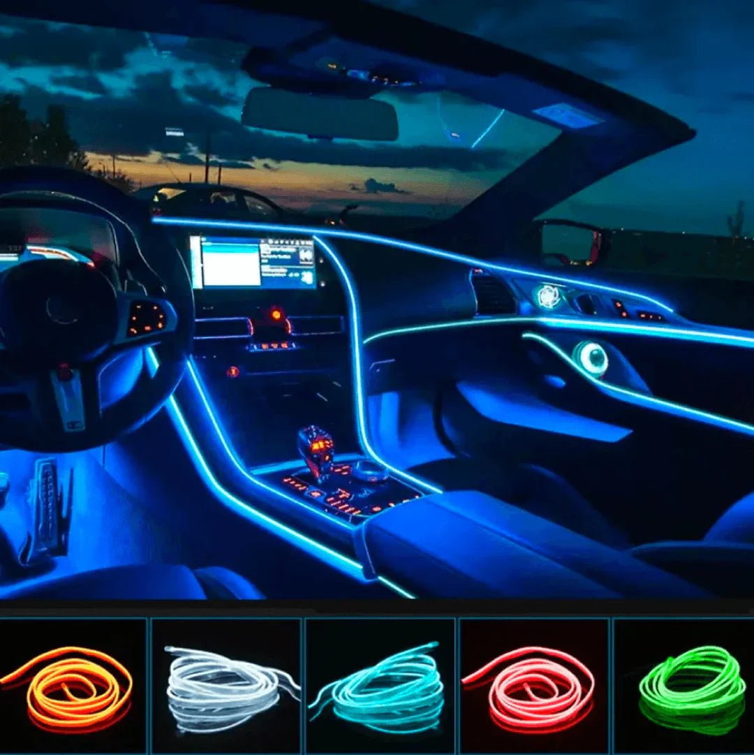 TIRA DE LUCES LED PARA INTERIOR DEL AUTOMÓVIL.