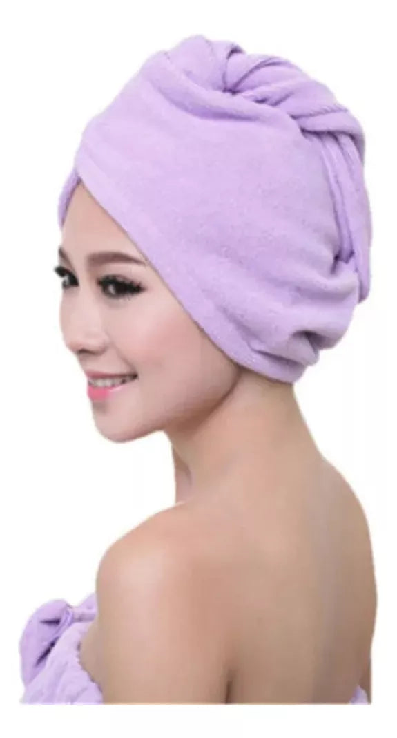 PACK X 2 TOALLAS  DE MICROFIBRA PARA RÁPIDO SECADO DE CABELLO
