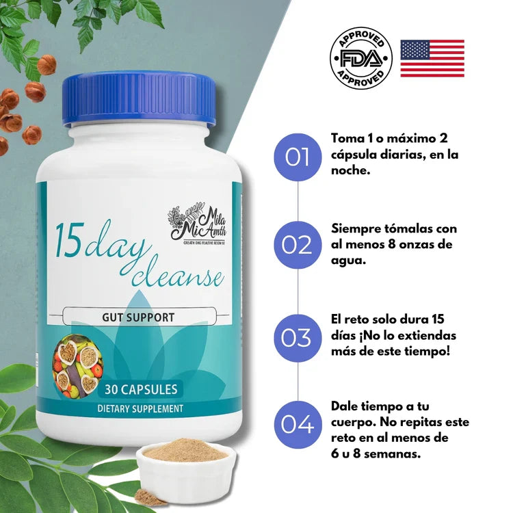 15 days CLEANSE  -limpiador intestinal.