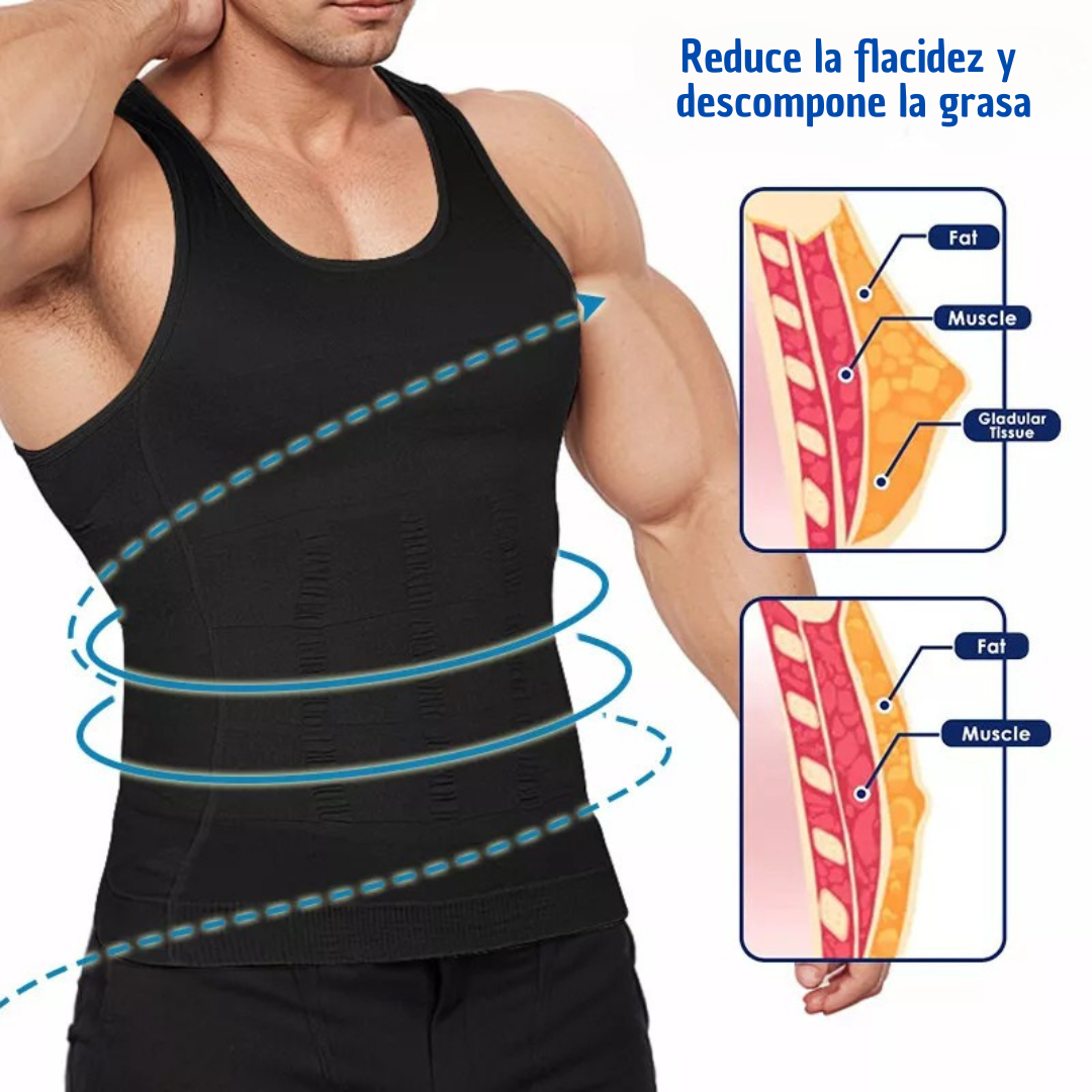 2 CAMISAS DE COMPRESIÓN PARA POSTURA MASCULINA.