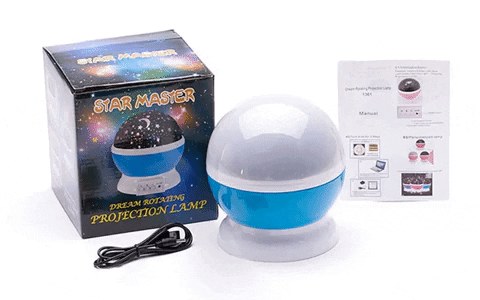 2 LÁMPARAS ESTELAR GIRATORIA – LUCES MÁGICAS Y PROYECCIÓN DE ESTRELLAS.