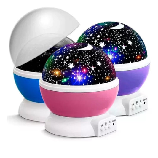 2 LÁMPARAS ESTELAR GIRATORIA – LUCES MÁGICAS Y PROYECCIÓN DE ESTRELLAS.