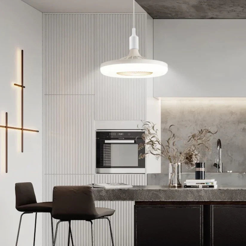LÁMPARA LED INTELIGENTE 2 EN 1 CON VENTILADOR